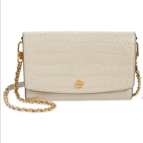 Tory Burch Handbags - Tory Burch Robinson Embossed Leather Wallet Crossbody Bag